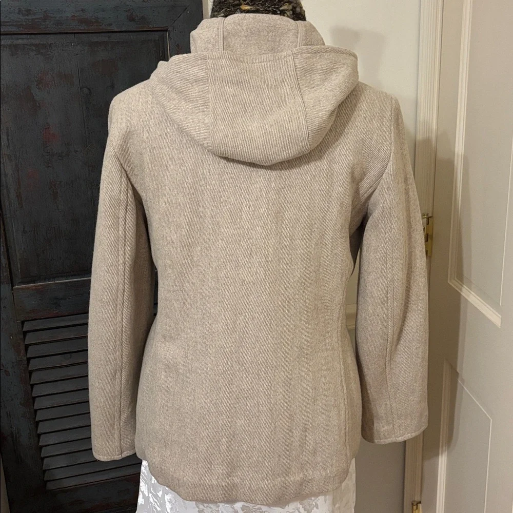 🐿️GAP HEATHERED TWILL HOODED JACKET! - Picture 2 of 8